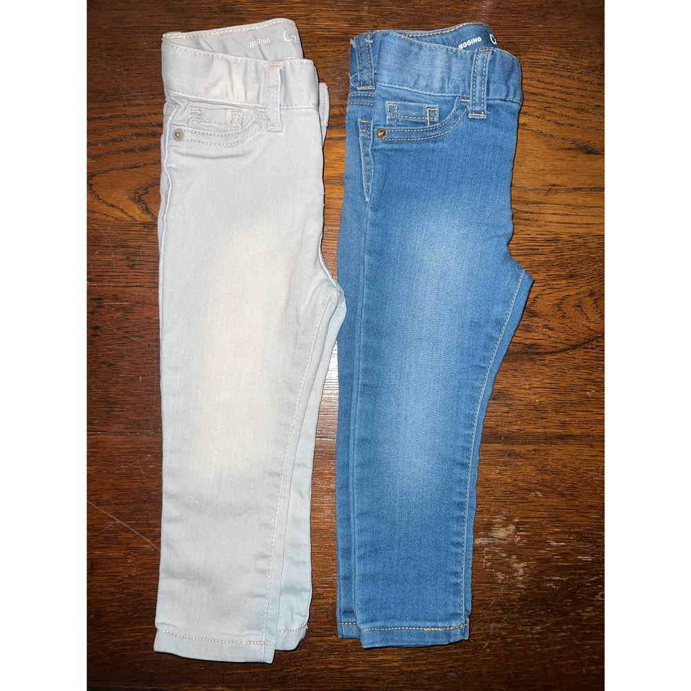Cat & Jack Girls Jeans Jeggings 18 months adjustable lot bundle